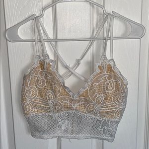 Charlotte Russe white lace bralette